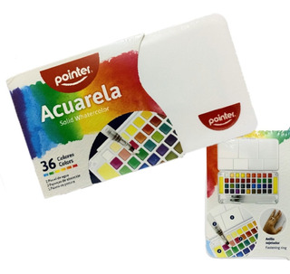 ACUARELA PASTILLAS X 36 POINTER