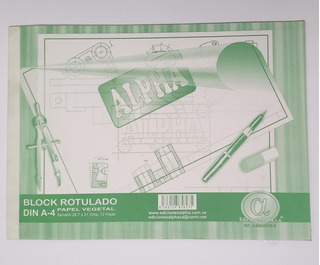 BLOCK DIN A4 VEGETAL ROTULADO