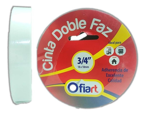 CINTA DOBLE FAZ 3/4&quot; X 18MT PELICULA