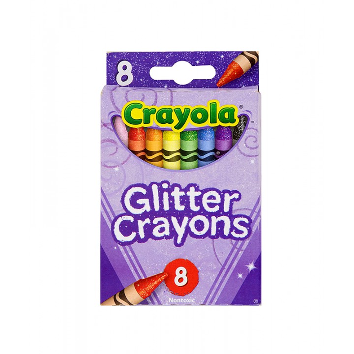 CREYONES DE CERA ESCARCHADOS X 8 CRAYOLA