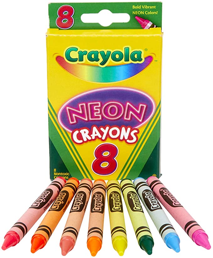 CREYONES DE CERA NEON X 8 CRAYOLA