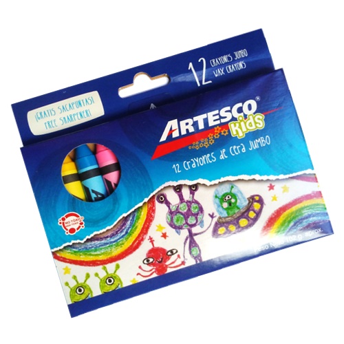 CREYONES DE CERA JUMBO X 12 ARTESCO