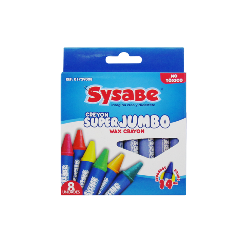 CREYONES DE CERA JUMBO X 12 SYSABE