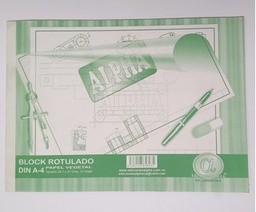 [AR01-000032] BLOCK DIN A4 VEGETAL ROTULADO