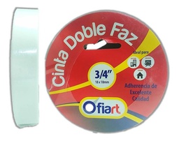 [MO32-000079] CINTA DOBLE FAZ 3/4&quot; X 18MT PELICULA