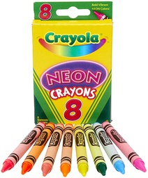 [CR15-000042] CREYONES DE CERA NEON X 8 CRAYOLA