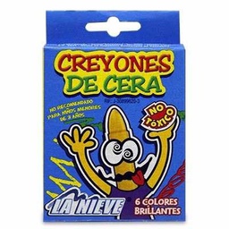 [CR15-000046] CREYONES DE CERA X 6 LA NIEVE